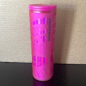 Starbucks Hot Pink 16oz Cold Cup Tumbler Sip Lid
